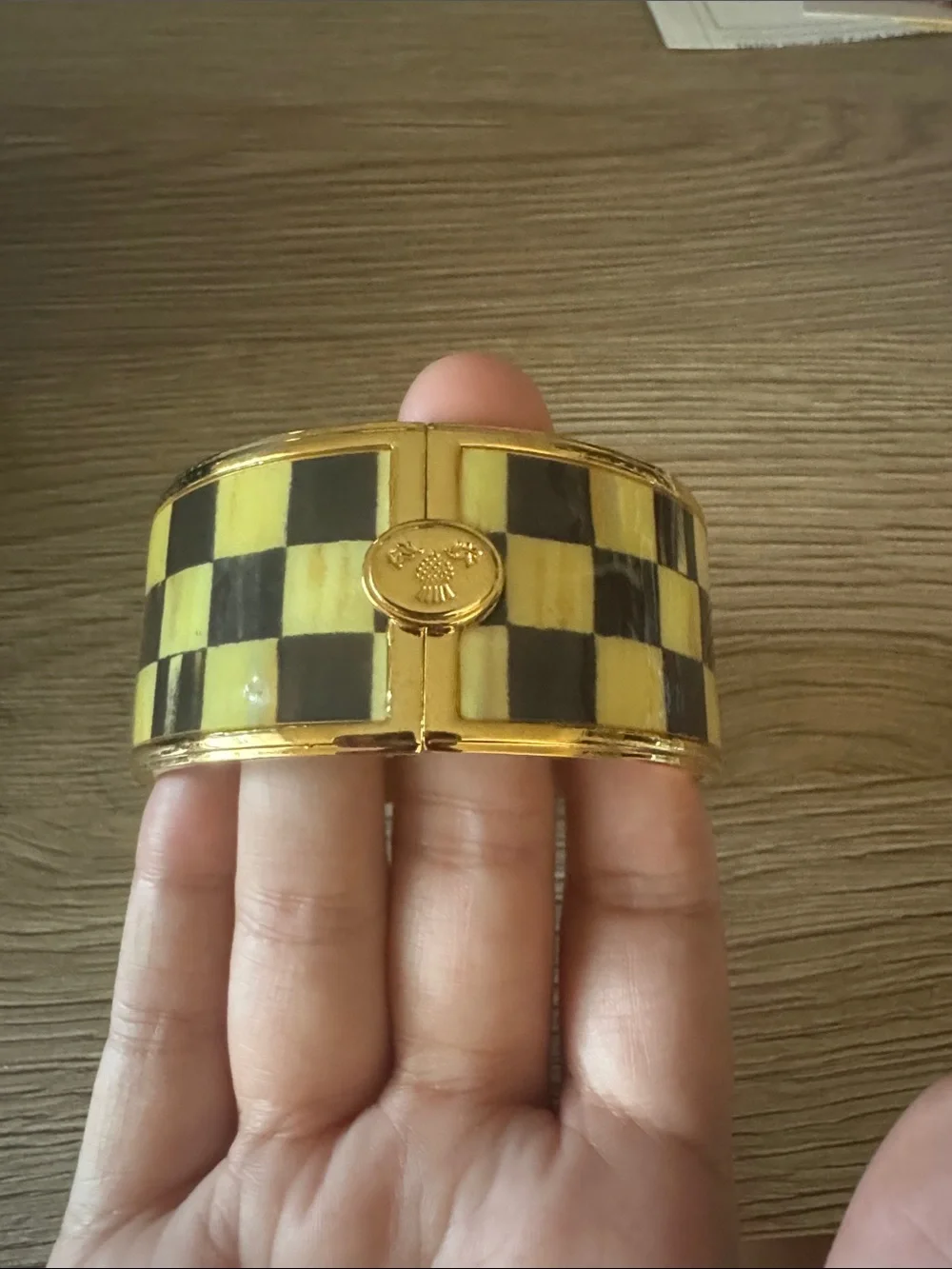 Mackenzie Childs Wide checkered bracelet